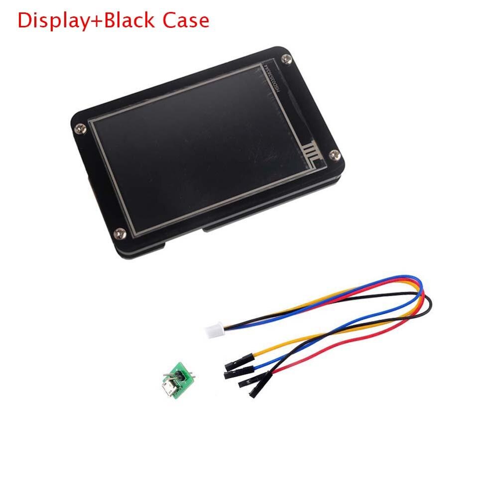 Nextion amélioré 3.5 pouces usart hmi écran tactile résistif  nx4832 k 035 boîtier acrylique transparent/noir carte d'extension: Vitrine noire