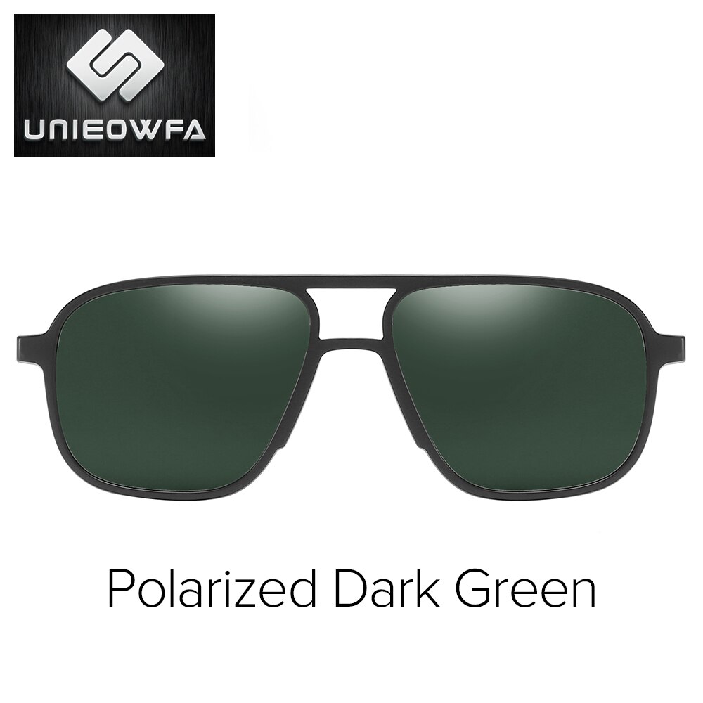 Optical Magnetic Clip on Glasses Frame Men Clear Prescription Myopia Eyeglasses Frame Polarized Magnet Clip Sunglasses Men Brand: 1910 Dark Green Clip