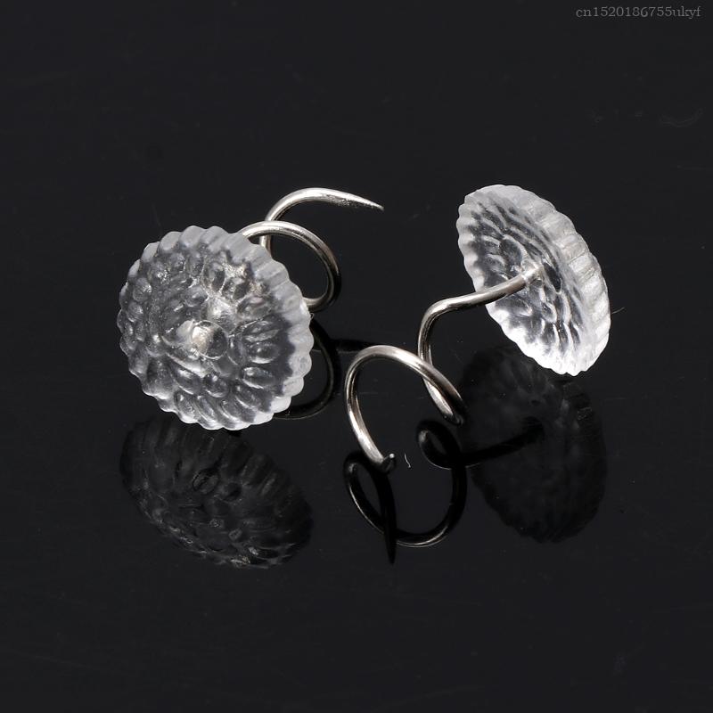 50 Stück Bedskirt Stifte klar Köpfe Twist Stifte für Polsterbezüge Bedskirts F1FB