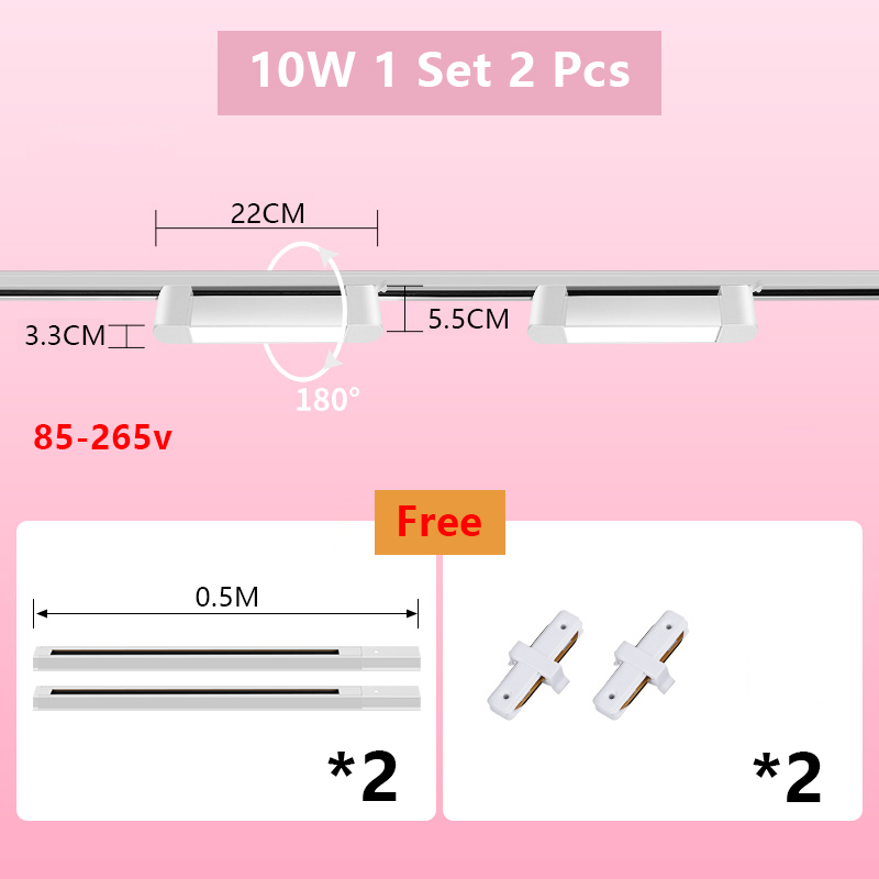 Nowoczesny minimalistyczny tor doprowadziło z długim oświetleniem szynowym montowane na powierzchni regulowany oświetlenie dekoracyjne domowy i komercyjny: żółte światło / Beżowy