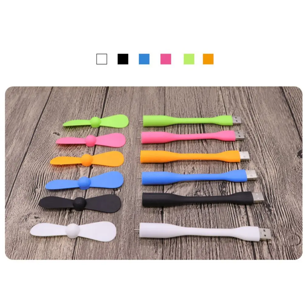 Usb-fläkt flexibel bärbar minifläkt för powerbank och bärbar dator och sommarprylar garagefläkt handfläkt nackkylning