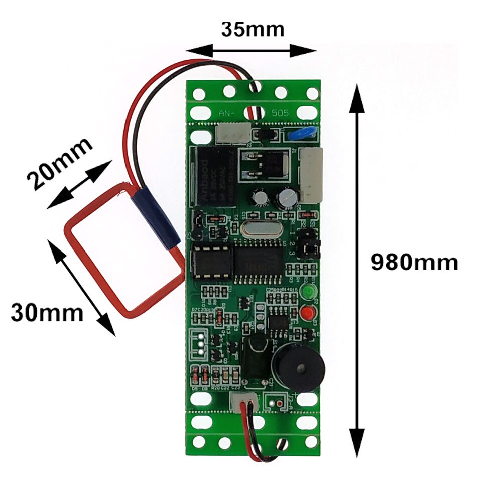 Rfid em/id indbygget dør adgangskontrol intercom adgangskontrol 9-24v strøm med 2 stk moderkort 10 stk em nøglebrik