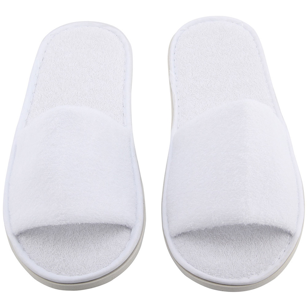 Simple Unisex Slippers Hotel Travel Spa Portable Slippers Disposable Home Guest Indoor Cotton Fabric Slipper