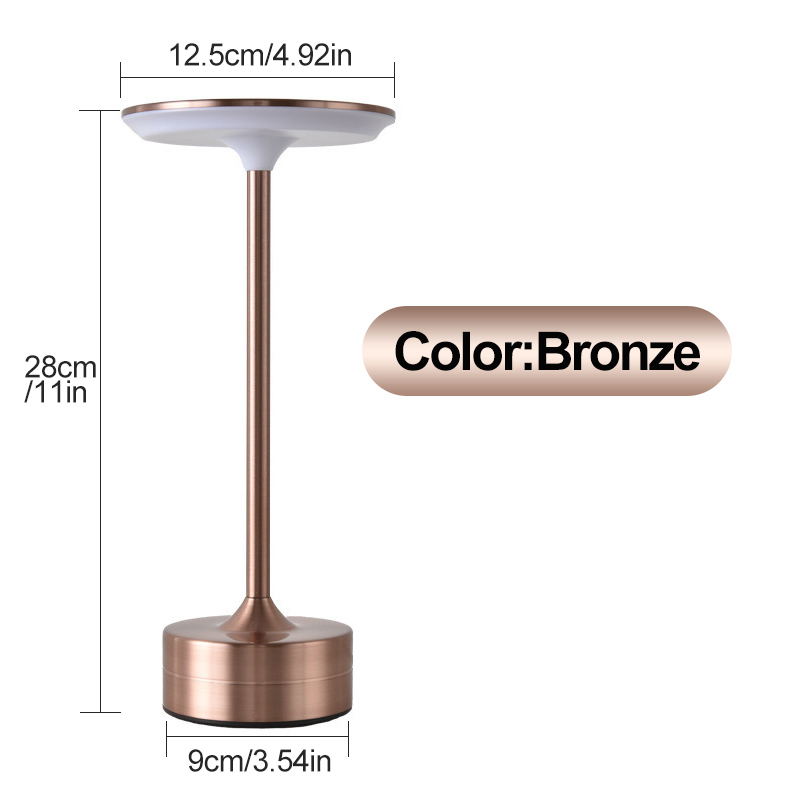 Lampada da scrivania a LED Lampada da scrivania touch dimmerabile Ricarica USB Comoda per il trasporto della scrivania dell'ufficio Decorazione della stanza Luce notturna dell'atmosfera: Black