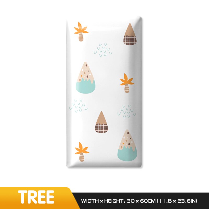 3D Anti Collision Leuke Dinosaurus Zachte Muurstickers Voor Kinderen Kamers Decor Prinses Kamer Nursery Zelfklevende Plint Decoratie: Tree