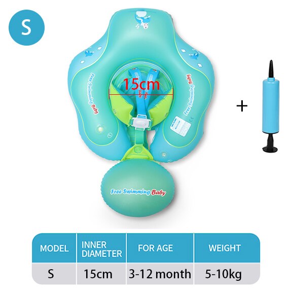 Baby Swimming Inflatable Ring Floating with Tail Ball Swimming Pool Accessories Swim Trainer Anti-choke Piscine Accessoires: Model S