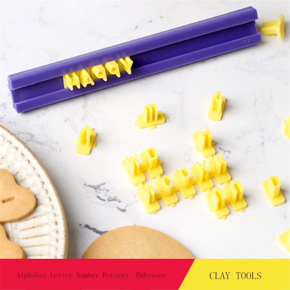 1Set Alfabet Letter Nummer Aardewerk Drukt Stempel Embosser Cutter Accessoires Grandado