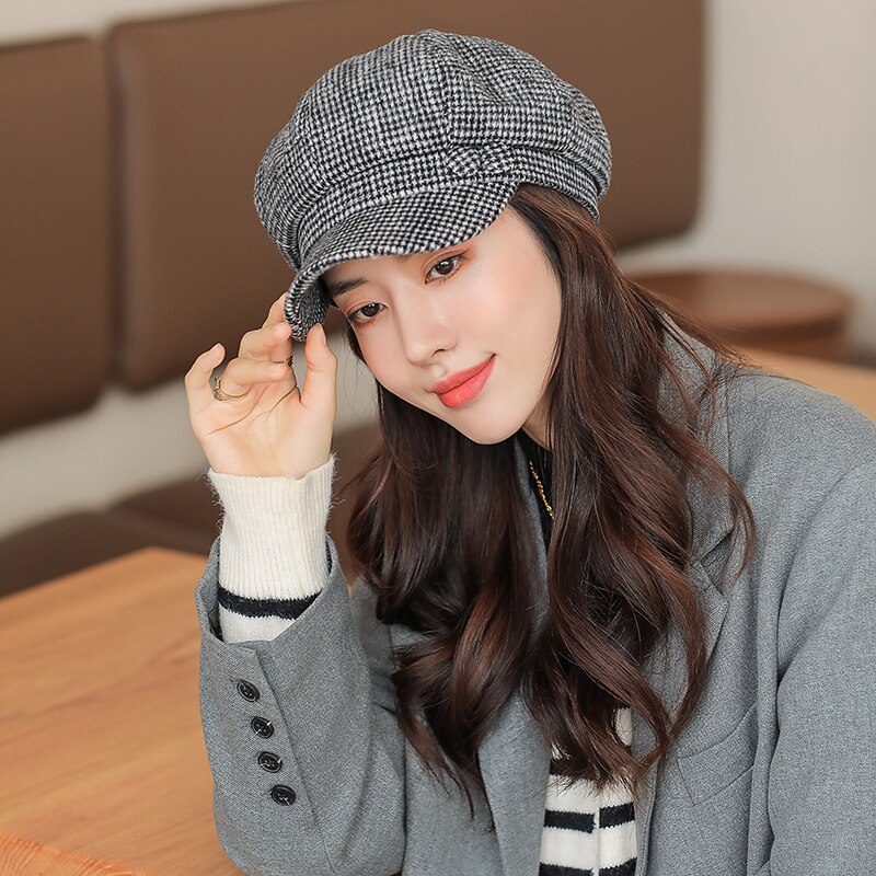 Baret Hoed Vrouwen Herfst Winter Hoeden Voor Vrouwen Solid Plain