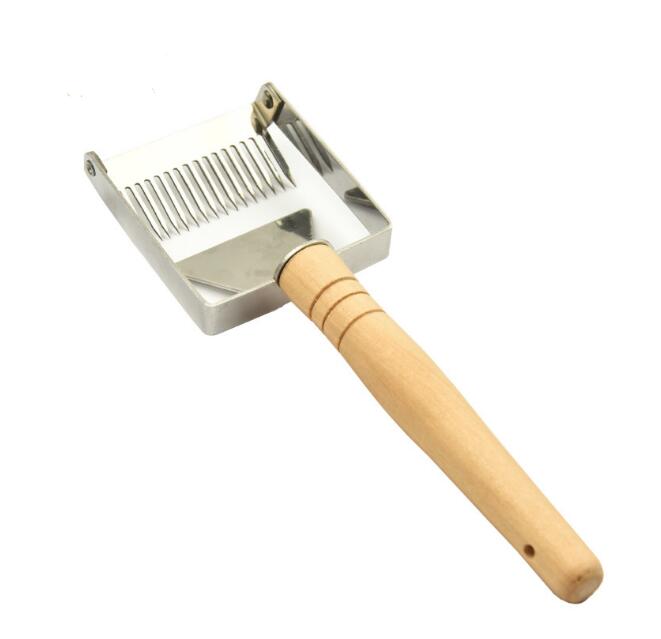 Beekeeping Tools beehive Honey cutter Uncapping Scraper Plastic handle Honeycomb Scraper Equipment Uncapping knife Fork ShovelWF: B