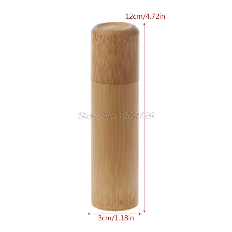 Tube de bambou boîte à thé hermétique petit récipient épices pot de stockage avec couvercle 4 taille: 12cm