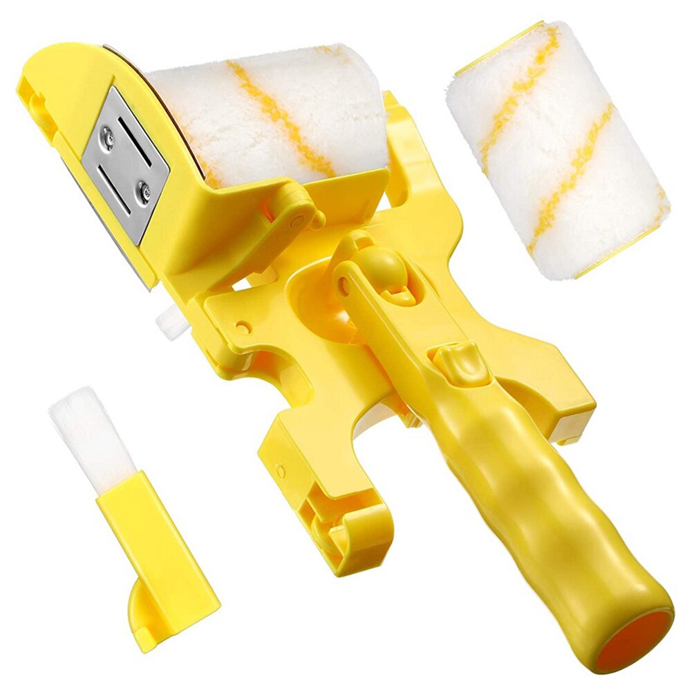 Clean-Cut Paint Edger Roller Brush Painting Tools Roller Paint Brush Clean-Cut Paint Edger Wall Painting Roller Brush Set: B