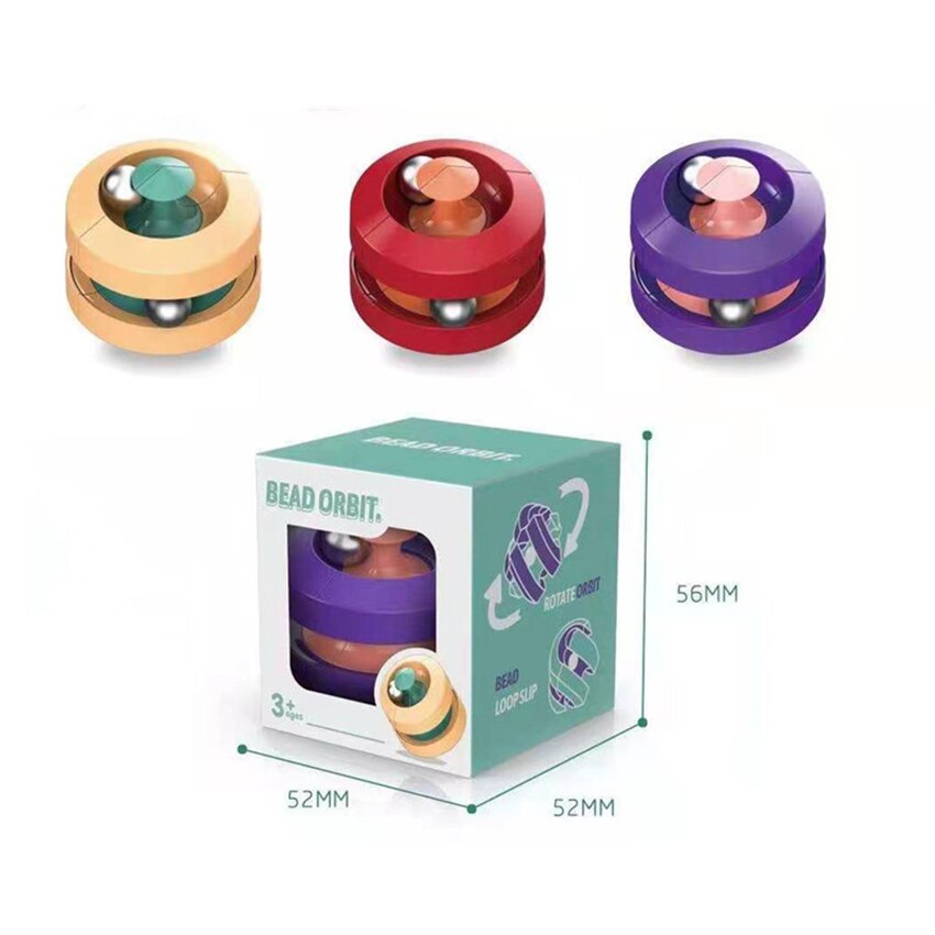 Fidget Toys Bead Orbit Fidget Toys Relieve Stress Metal Pinball Puzzle Rotating Bead Toys Relieves Stress Toy Fun