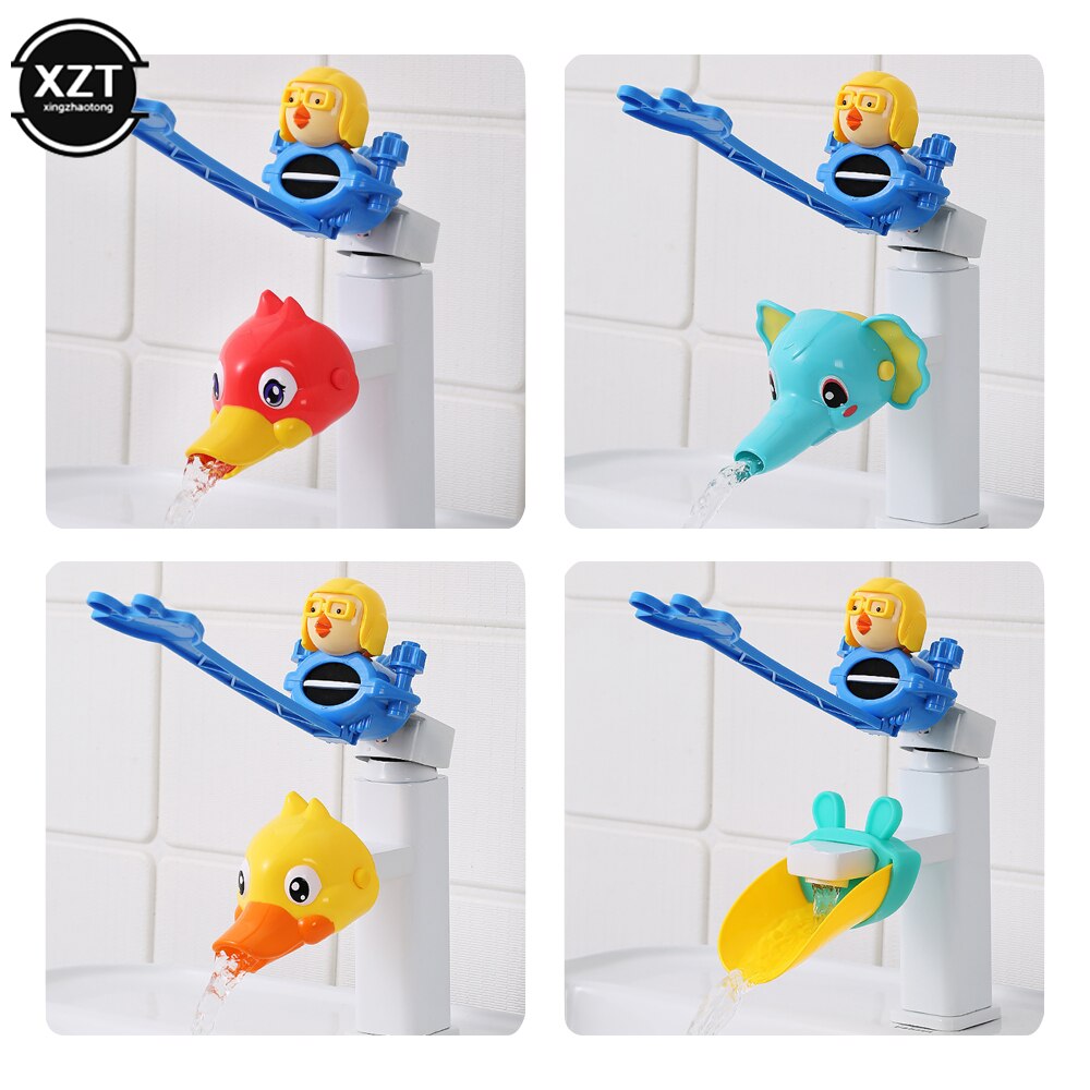 Cartoon Faucet Extender For Kids Hand Washing In Bathroom Sink Animals Accessories Kitchen Convenient for Baby Washing Helper