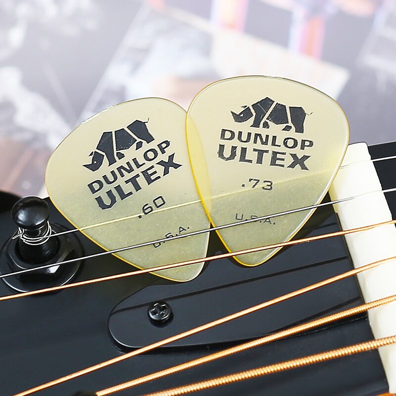 Dunlop-púas de guitarra estándar Ultex, mediador Plectrum, 1 unidad, 0,6mm/0,73mm/1,0mm/1,14mm, mediador de bajo, púas de guitarra eléctrica acústica