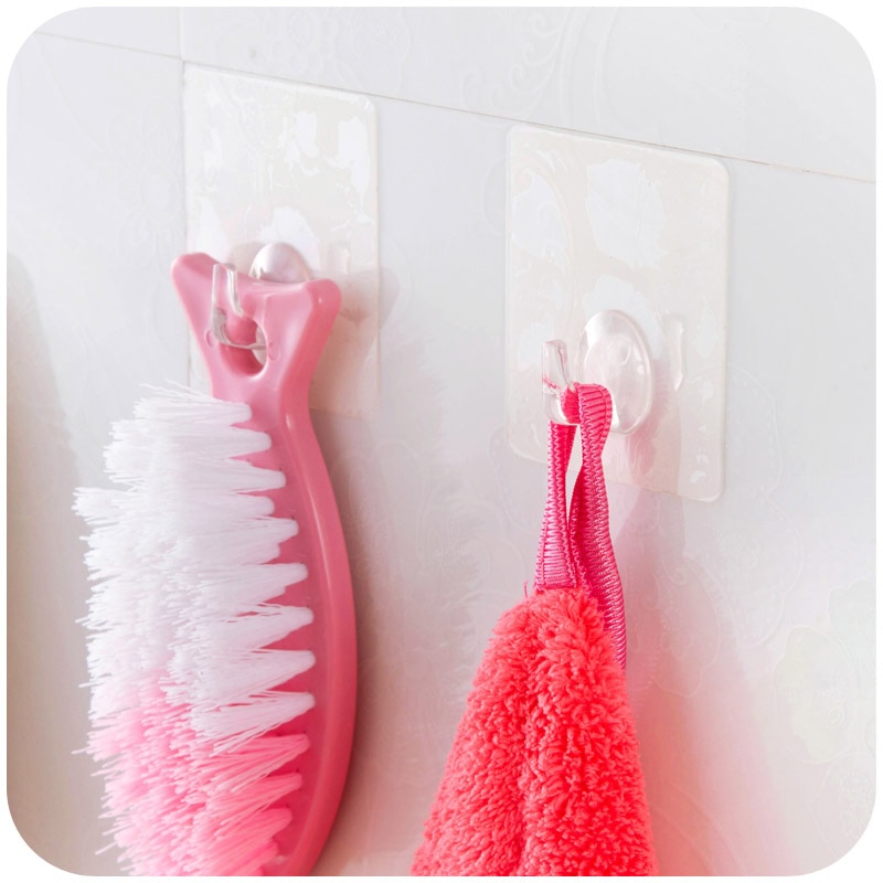 5 stuks vanzlife zelfklevende zuignappen transparante sterke haken voor de keukenrek wandhanger op de badkamer zelfklevende haakwand