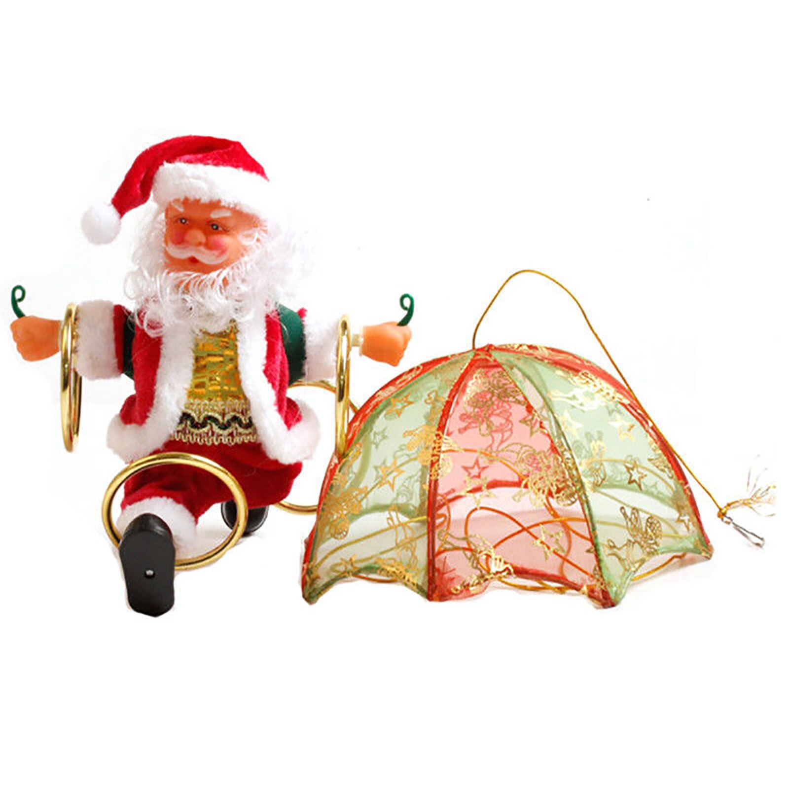 Electric Christmas Toys Parachute Santa Claus Toys For Children Intresting Christmas Air Spinning Toy F Fast Ship
