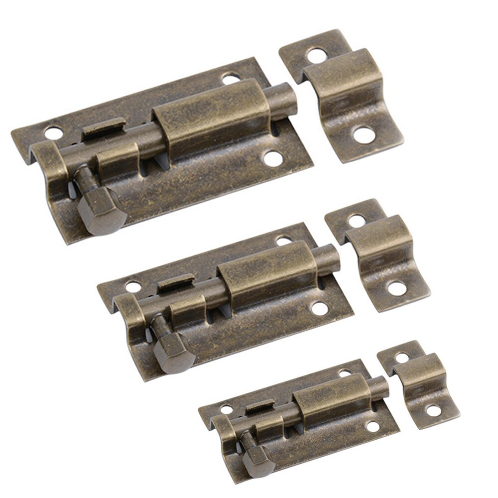 2/3/4Inch Stainless Steel Doors Slide Lock Bolt Barrel Home Gate Safety Hardware Screws Bathroom Lock