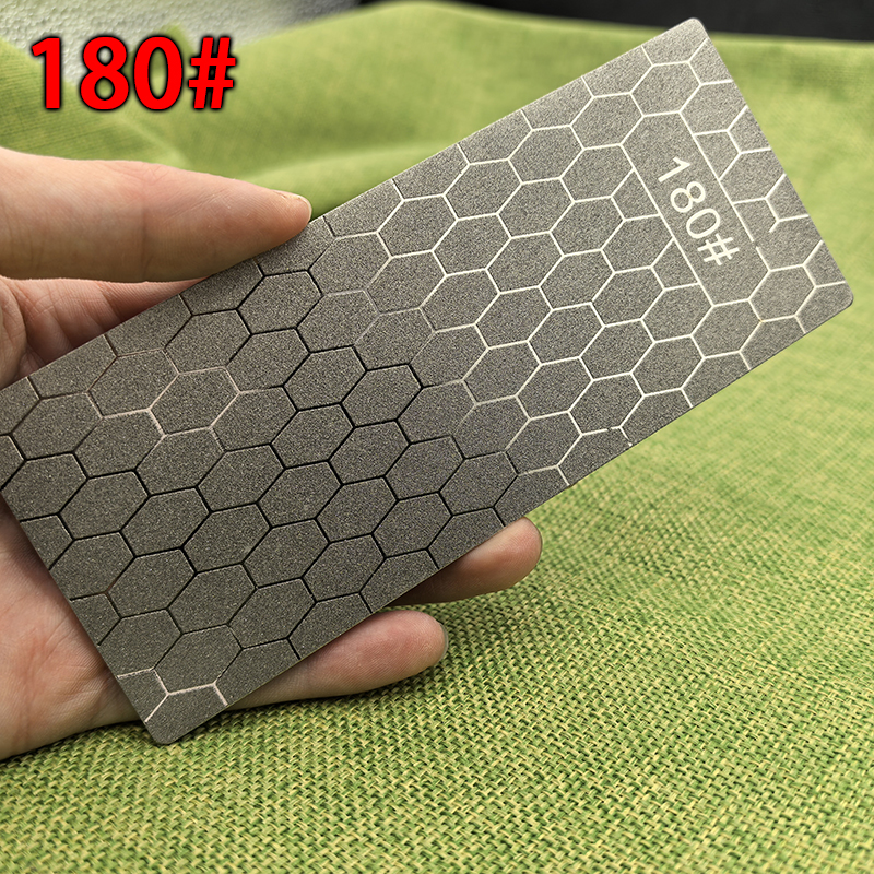 Piedra de afilar de diamante en forma de panal para cocina, esmeril de un solo lado, tipo panal, herramientas de afilado de tijera Manual para el hogar, 1 ud.