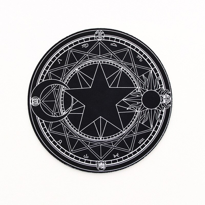 Kawaii Round Celestial Mouse Pad Soft Mat For Game Computer Cap Desk Mat Pads Non-Slip Rubbe PC Waterproof Office MousePad 22cm: 22x22cm 15