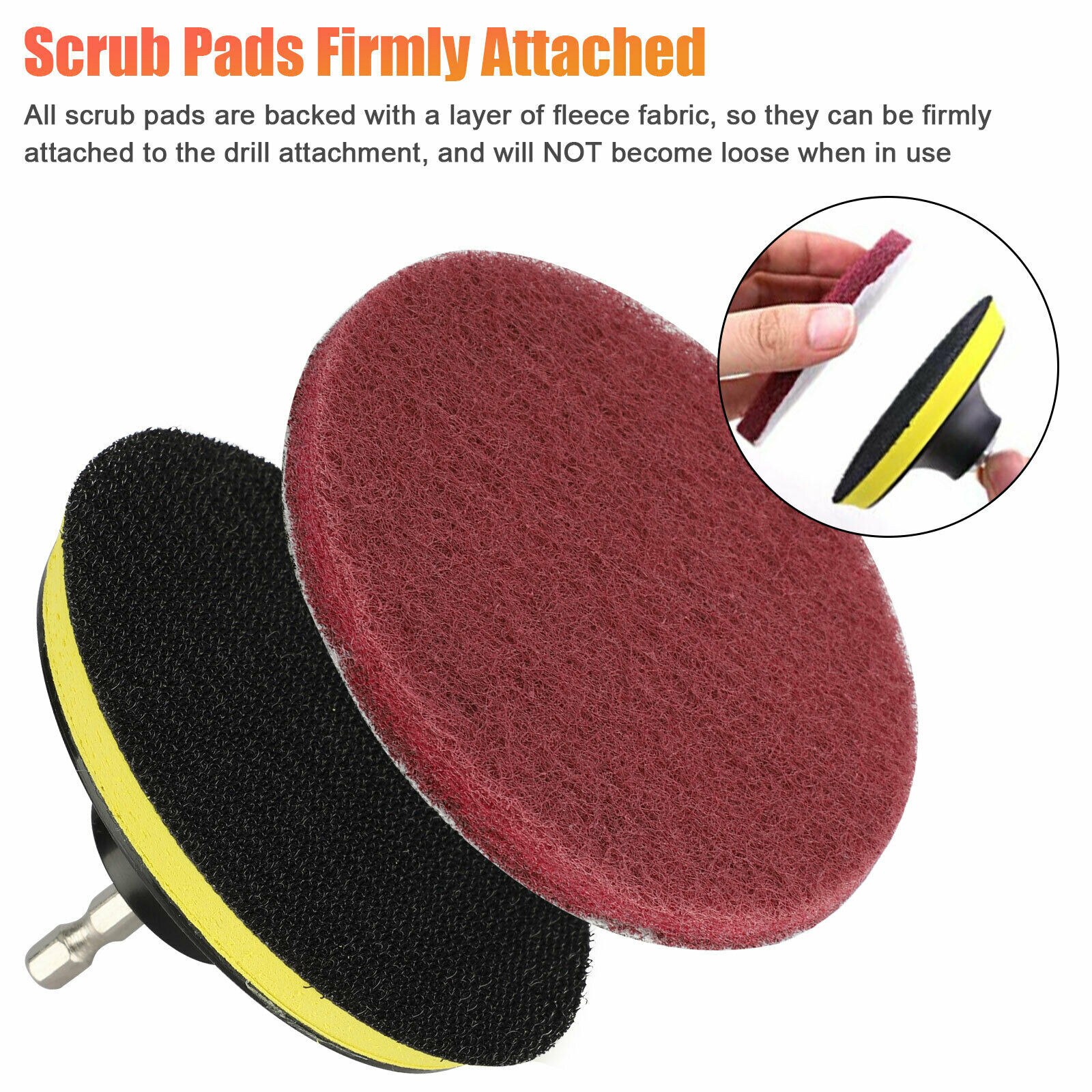 7Pcs Power Scrubber Brush Set For Bathroom Drill Scrubber Brush Scrub Tub Clean For Cleaning Cordless Drill Attachment Kit