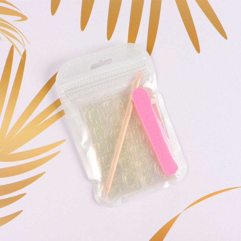 Pegatinas de uñas postizas, cintas adhesivas transparentes de doble cara, adhesivo de pegamento, herramientas de extensión de uñas postizas