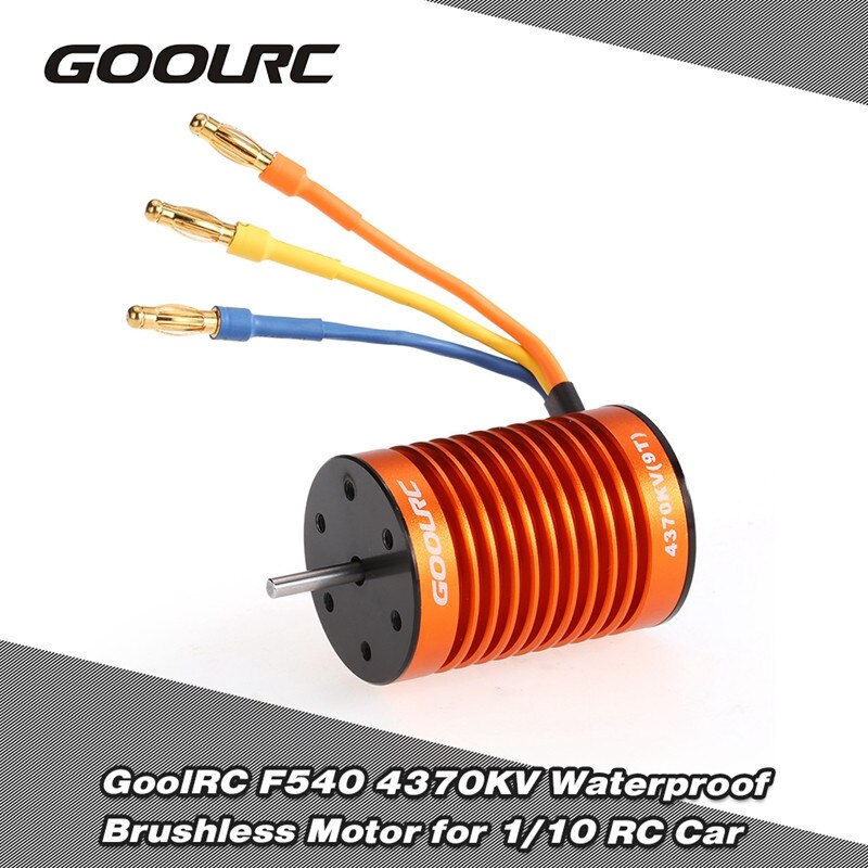 GoolRC Moteur RC Car 1:10 Parts 3650 3660 F540 3500KV 3100KV 3300KV 3800KV 3900KV 4300KV 4370KV Brushless Motor 45A 60A ESC: 4370KV Motor