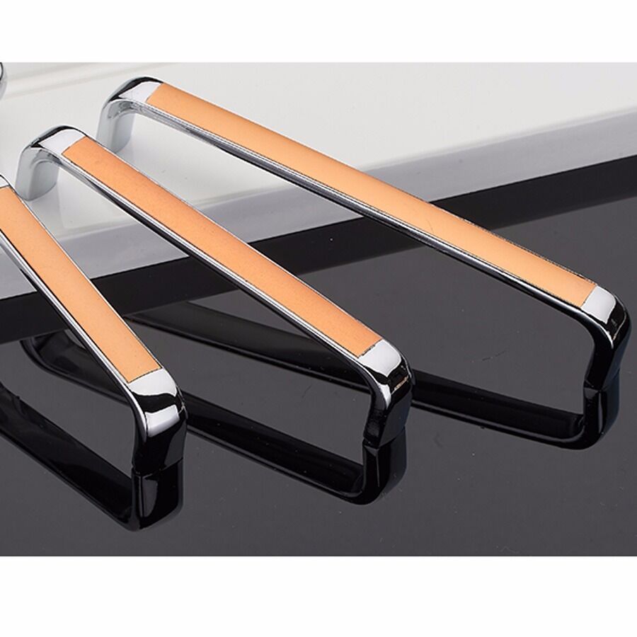 2 X Modern Pull Handle Kitchen Wardrobe Drawer Cupboard Cabinet Door Knob Chrome