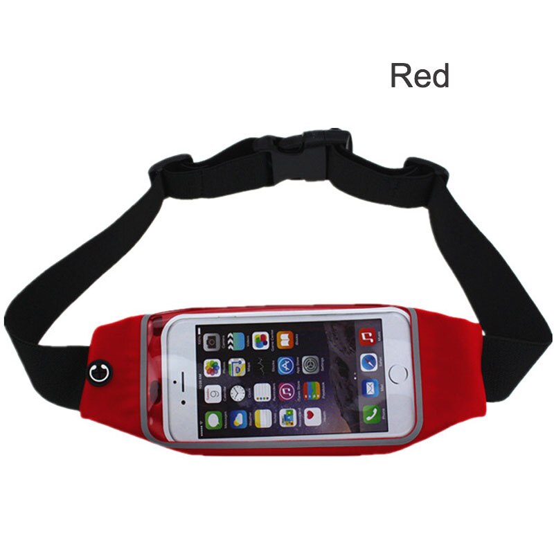 Universele 5.8 &#39;&#39;Sport Taille Tas Voor iPhone XR XS 8 7 6 6s Cover Voor Samsung Huawei xiaomi Case Running Wallet Phone Bags: red