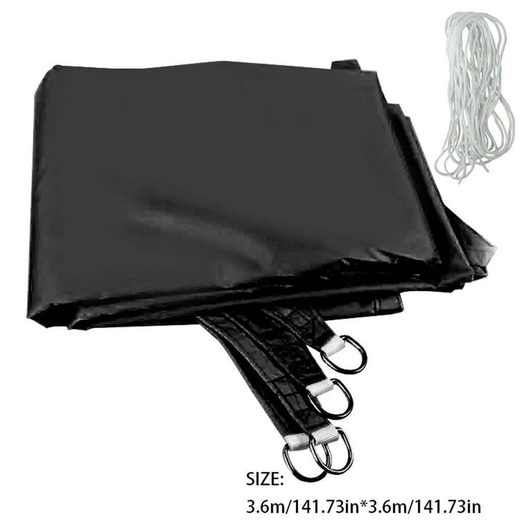 Waterproof Awning Polyester Outdoor Garden Courtyard Patio Shelter Summer Sun Protection Rain Cover Awning UV Protection: black-3.6x3.6M