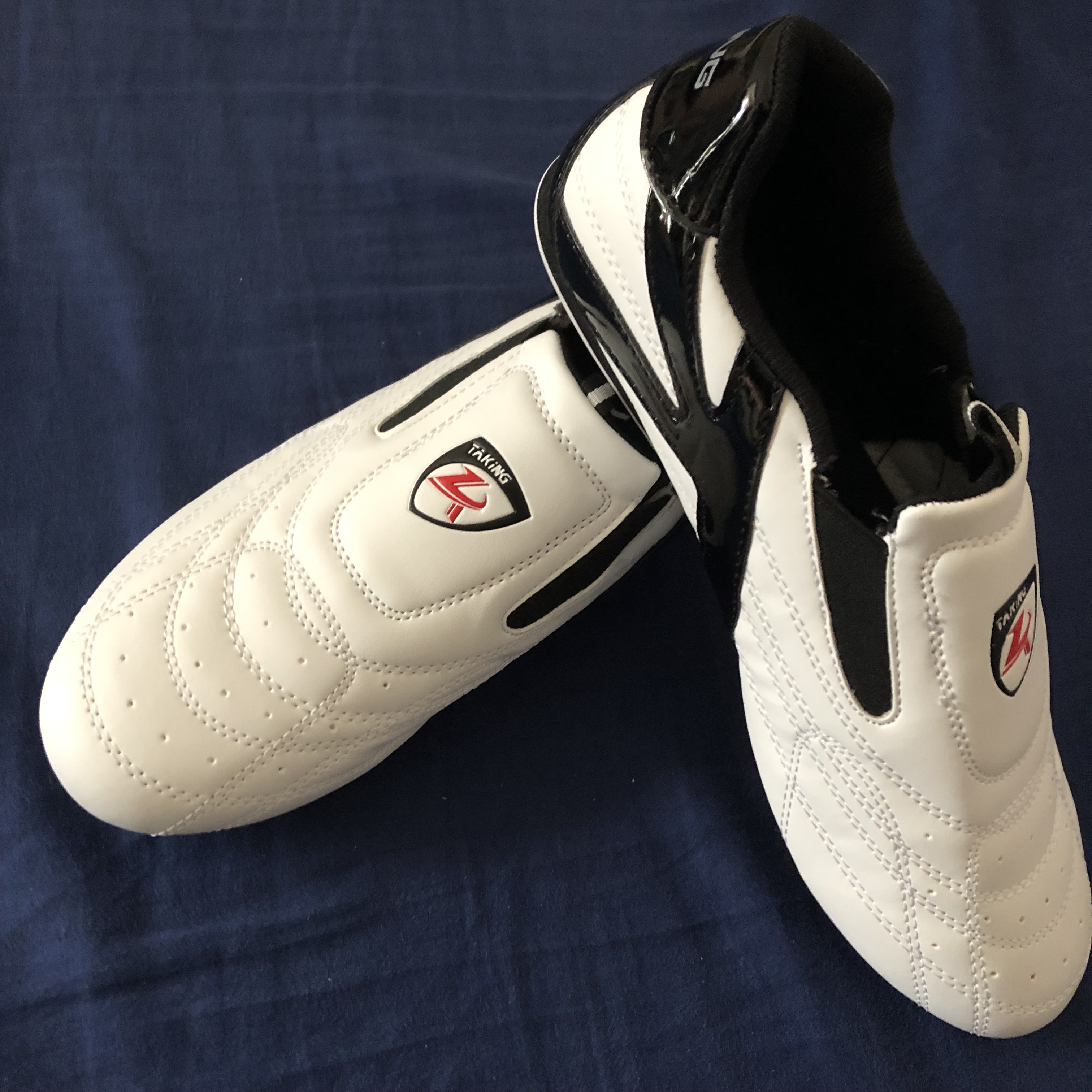Euro størrelse 26-48 børn taekwondo sko pu åndbare voksne træningssko ægte tae kwon do zapatos ingen slips små store yards