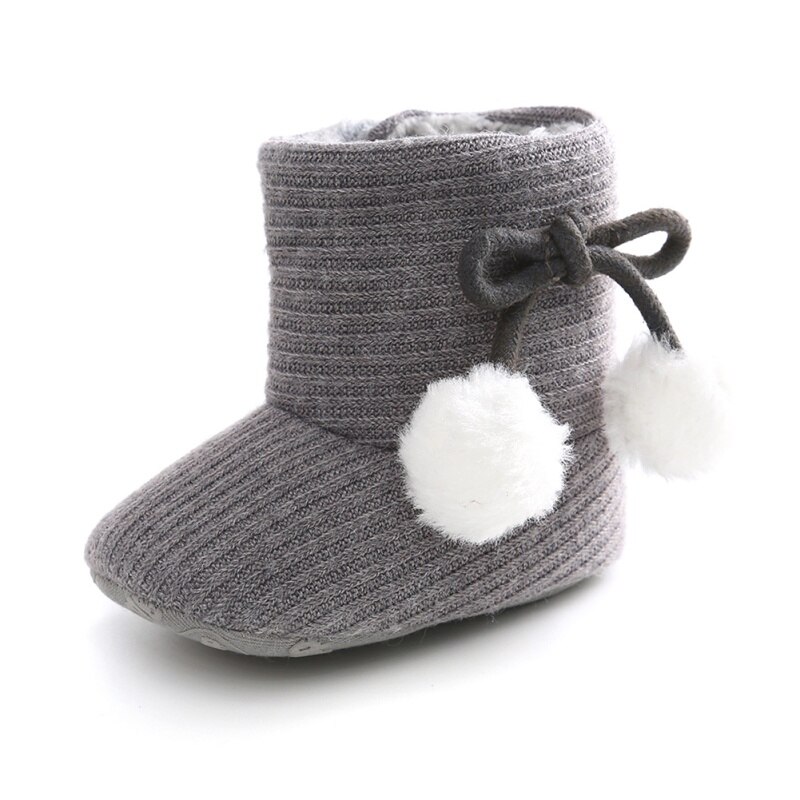 Automne Hiver Enfants Chaussures Bébé Fille Garçon Polka Dot Tricot Bottes Espadrilles Décontractées Garder Au Antidérapante À Semelle souple Chaussures de Marche: H / 6-12M