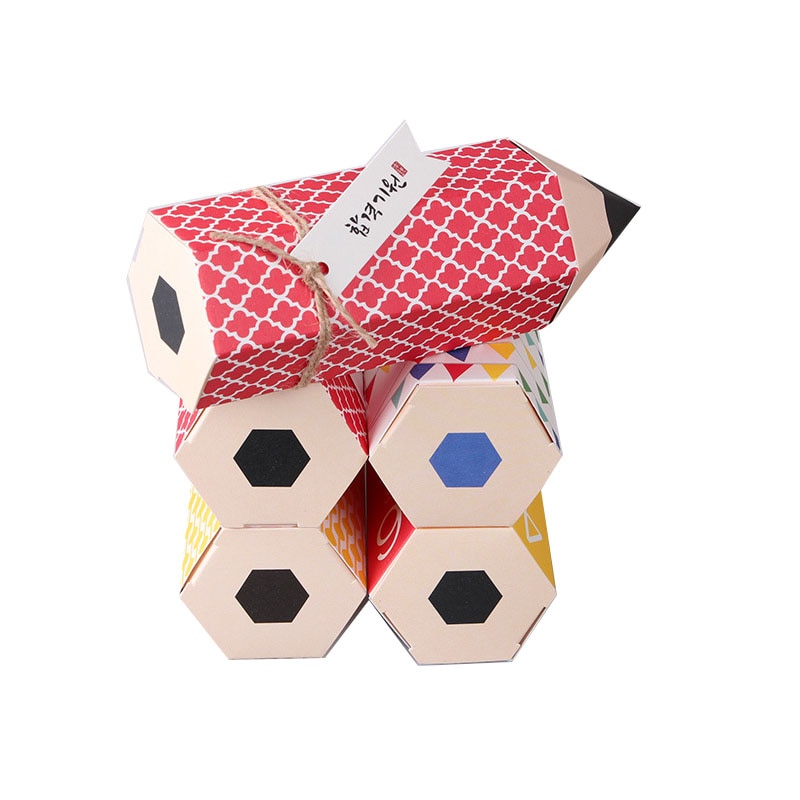 10PC Pencil Box For Candy Party Graduation Favor Boite Dragees Bonbonniere Souvenir Packaging Boxes