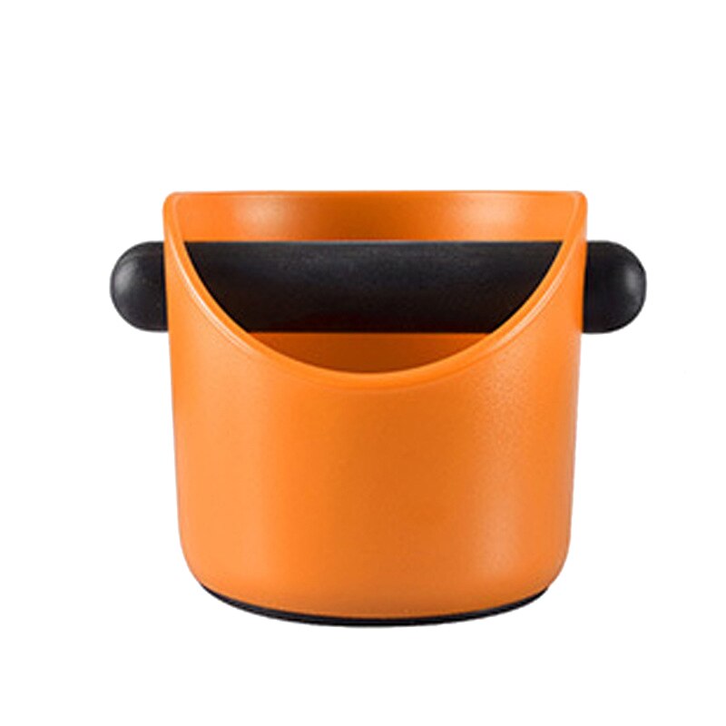 Coffee Grounds Box Ground Barrels Italian Coffee Knock Grounds Box Supporting Equipment Mini Coffee Grounds Container Ground Sto: straight orange