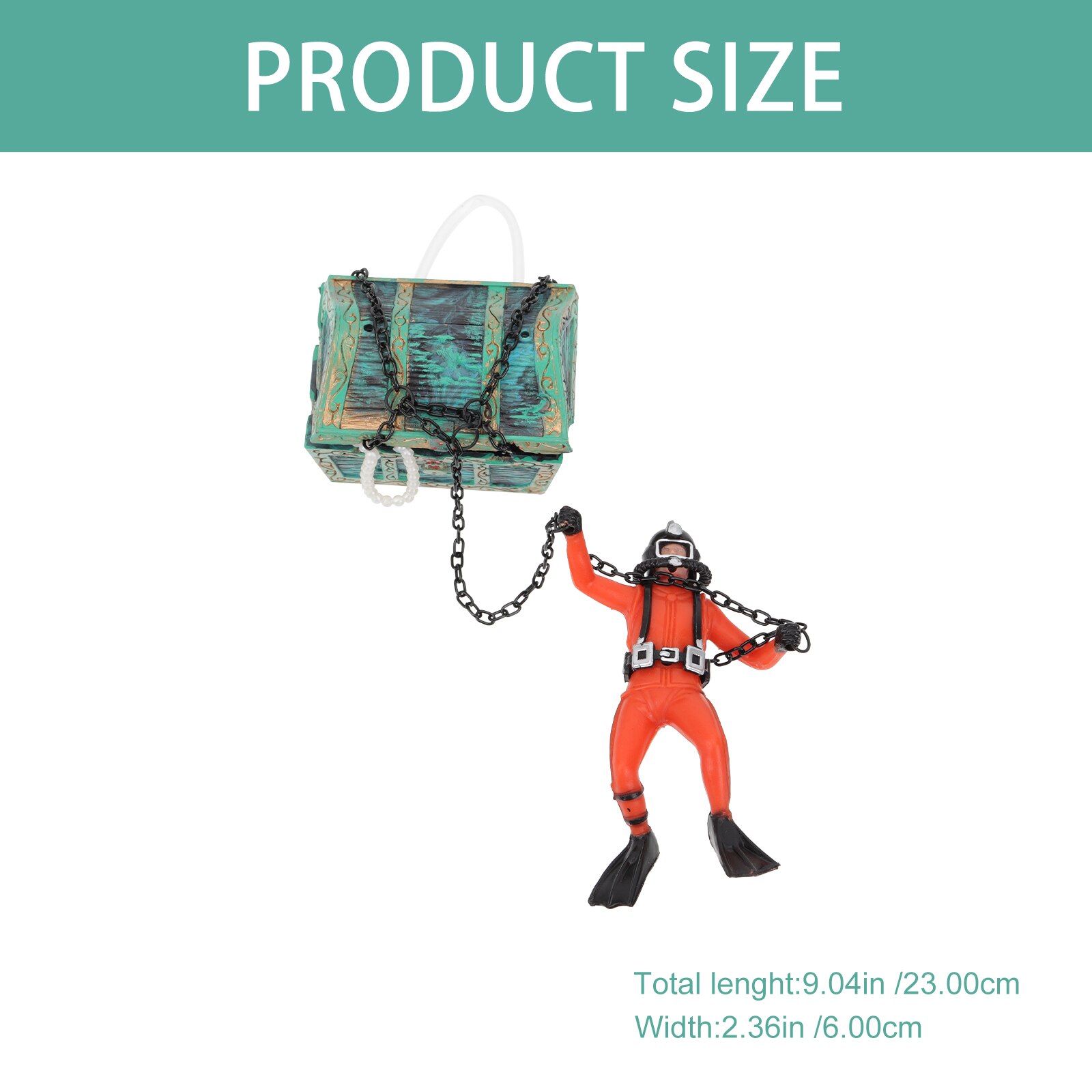 Plastic Schat Borst Diver Action Aquarium Ornament Fish Tank Decoratieve Accessoires