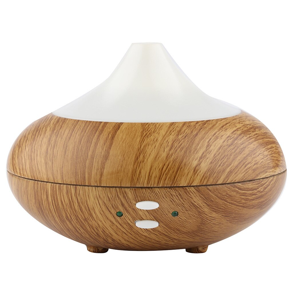 40# 300ml Wood Grain Humidifier Led Ultrasonic Aroma Diffuser Air Aromatherapy Essential Oil Diffuser With 7 Colors Led Light
