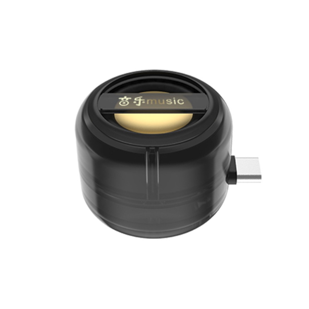 Type-C Plug Type-C Speaker Subwoofer Plug-and-play Mini Sound Box Loudspeaker Music Player Box Music Player Device: Silver