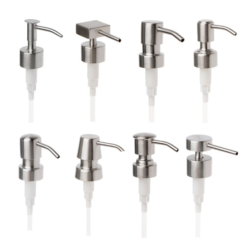 Stainless Steel Liquid Soap Dispenser Nozzle 12 OZ Hand Lotion Pump Fitting