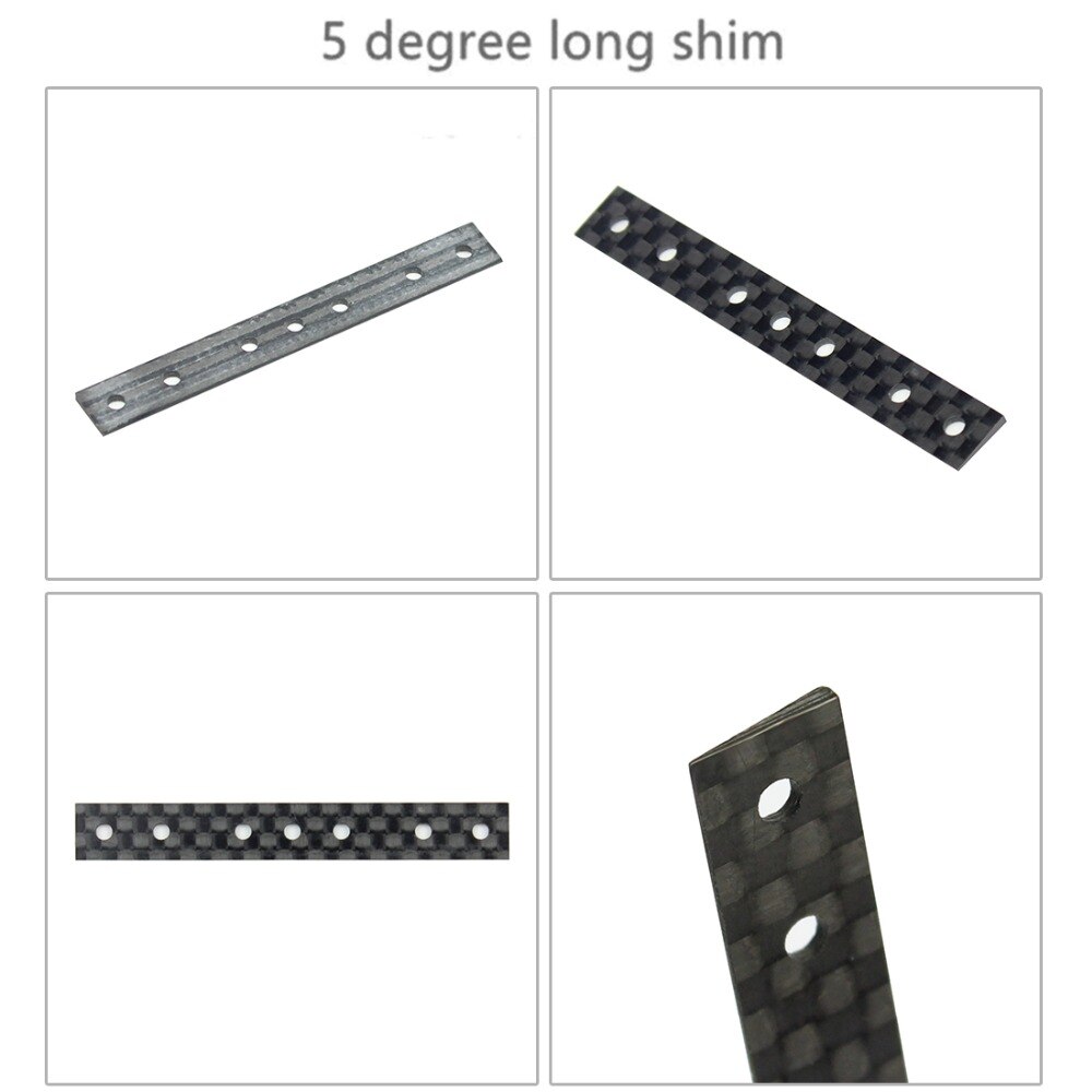 Carbon Fiber Angle Shim 5 degrees / 7 degrees Long Shim for Tamiya RC MINI 4WD Car Rock Crawlers F19665