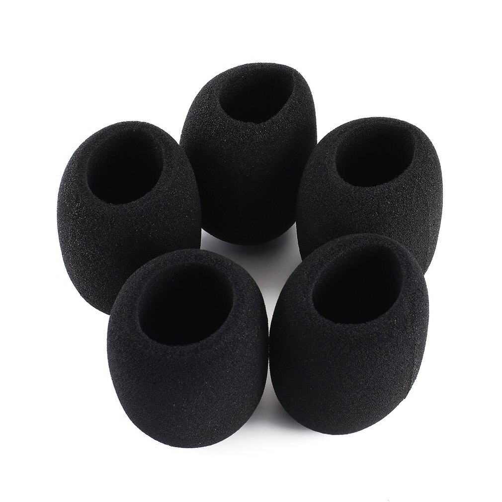 5pcs Headset Replacement Foam Microphone Cover Mic Cover Windshield Headset Wind Shield Filter Mic Cover Foam