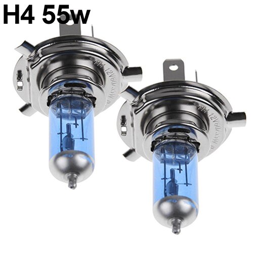 Faros halógenos de Gas de xenón para coche, bombillas blancas de 12V y 100 K, para Exterior, H1/H4/H7 55W/5000 W, novedad, 2 uds.: White H4 55w