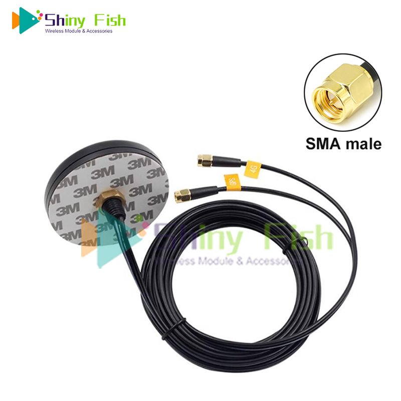 HX-JG4GGPS 2-in-1 GNSS External Positioning And Navigation Antenna Support 4G GPS 1M 2M 3M 5M Cable SMA-J