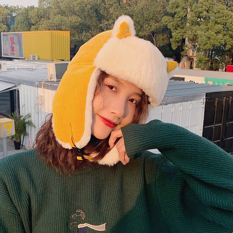 K79 Women&#39;s Hat Winter HaTt Ushanka hat For Female Thicken Cold Cap Warm Hat Windbreak Hat Warm Hat Pilot Cap Hat With Earflaps