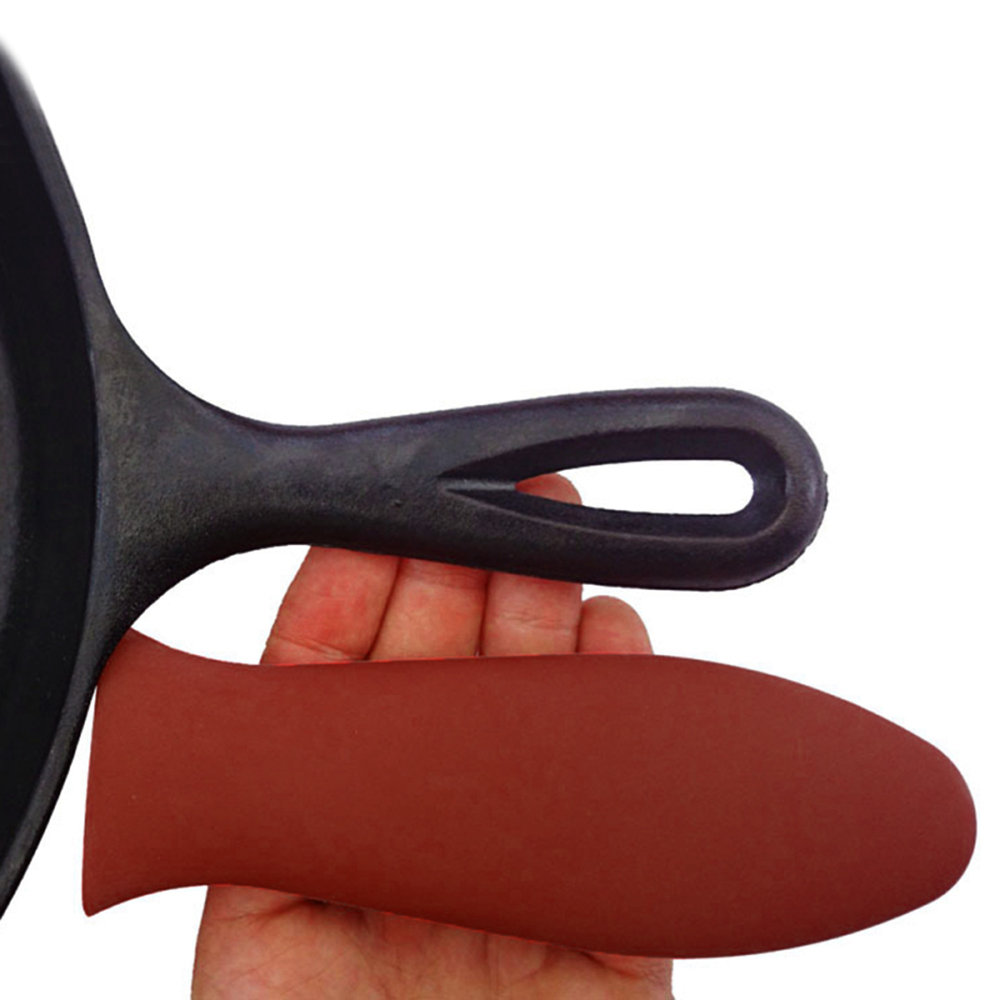 Silicone Cookware Parts -Handle Holder Lodge Sleeve Ashh Cover Grip for Kitchen Pan Hold