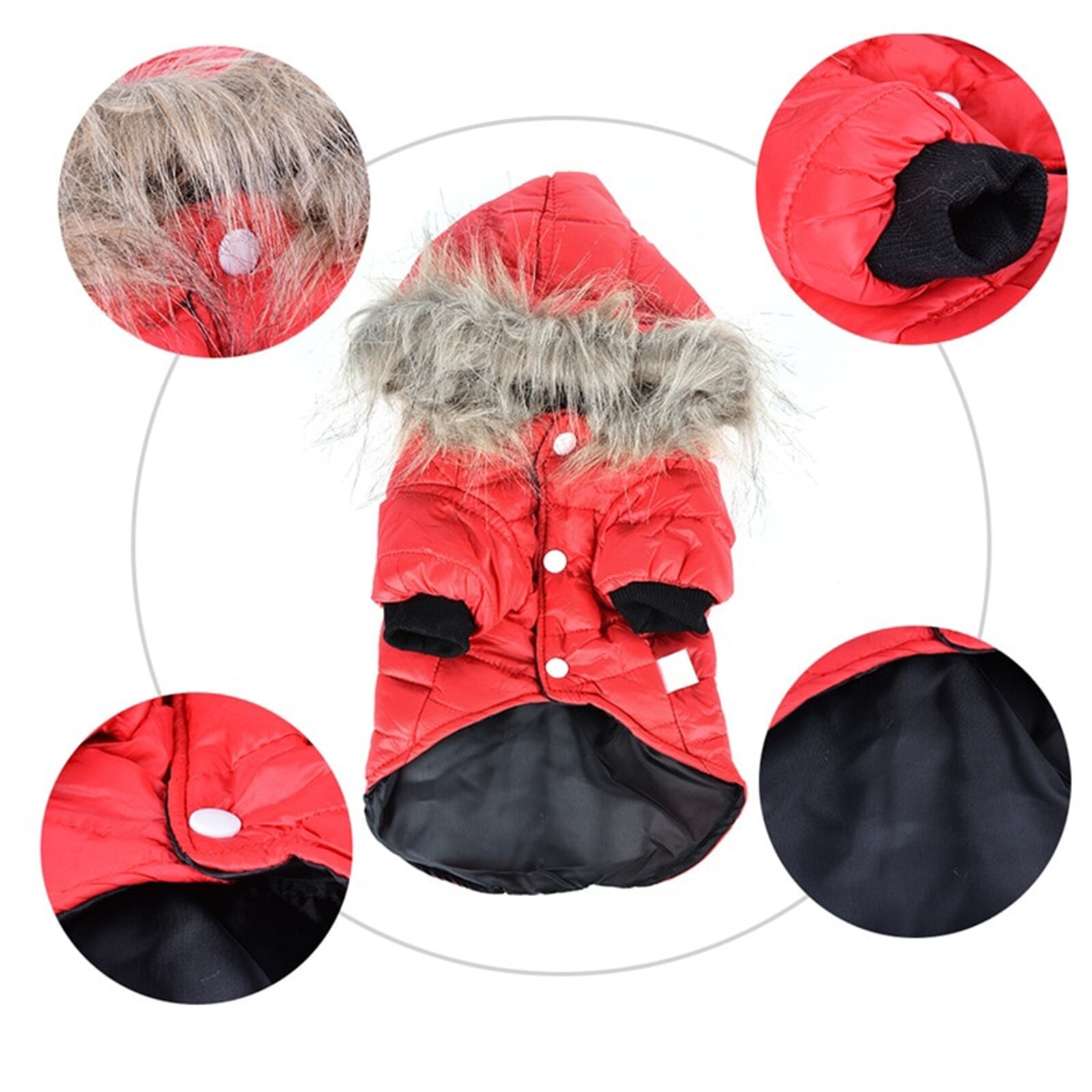 Sweat-shirt à capuche pour animaux de compagnie, vêtements chauds d'hiver pour petits et moyens chiens