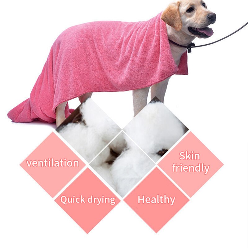 140*70cm Strong Absorbing Water Bath Super-sized Microfiber Soft Breathable Dog Towels For Golden Dogs Pet Towel Accessories