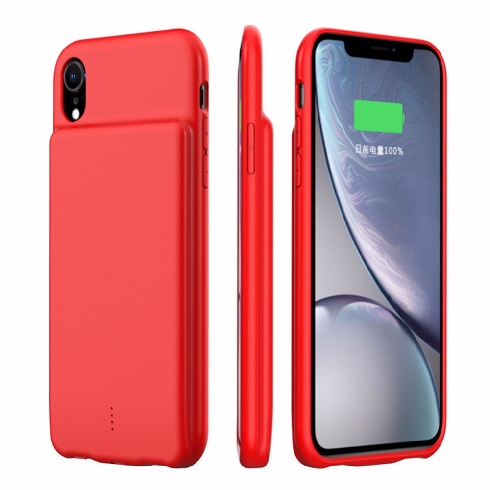For Iphone XS MAX Power Case Smart Audio Output Battery Cover Power Bank For Iphone XS MAX Power Case: Red