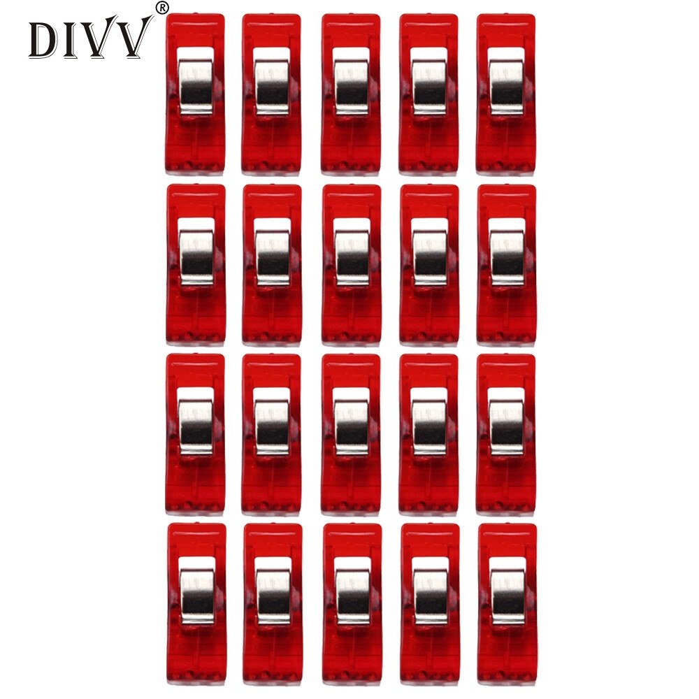 20 stuks doorzichtige naai-knutselquiltbindingen, plastic clips, klemmen, hemel, pinces couture naai-naaiklemmen 20