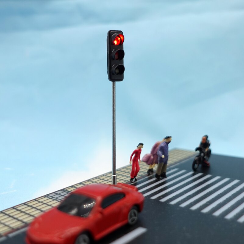 2 Stck ho Skala Modell Verkehrs Lichter/Betriebs Pol Montieren Overhead Verkehrs Lichter mit Regler/Zug Eisenbahn/eisenbahn Layout