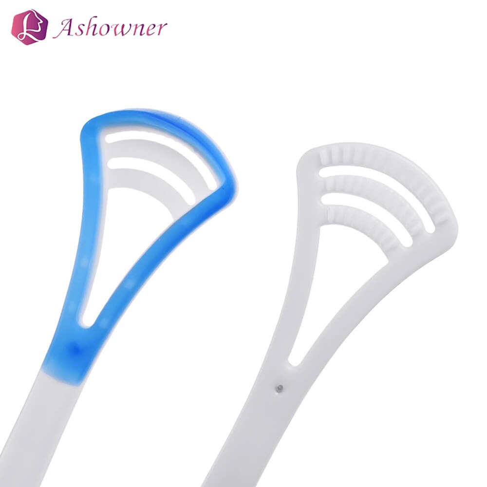 Tongue Brush Cleaner Oral Care Tongue Scraper Hygiene Mouth Tool Durable Plastic Tongue Cleaning Tool Remove Tongue Coat