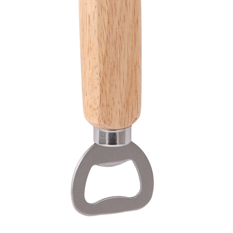 Hout Handheld Barman Flesopener Wijn Bier Soda Glas Cap Flesopener Keuken Bar Gereedschap Flesopener